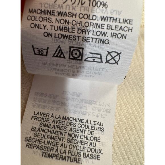 Madewell Flecked Herringbone Black and White Plaid Cape Scarf OS - Picture 5 of 6